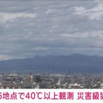 【天気】全国6地点で40℃以上観測 災害級猛暑