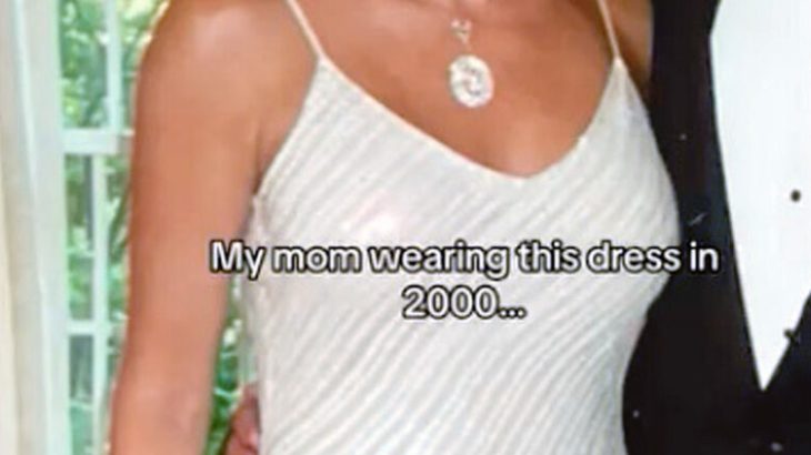 【社会】母親が24年前に来ていたドレスを娘が着てみると……　まさかの着こなしが712万再生「ゴージャス！」「すごーい」【海外】